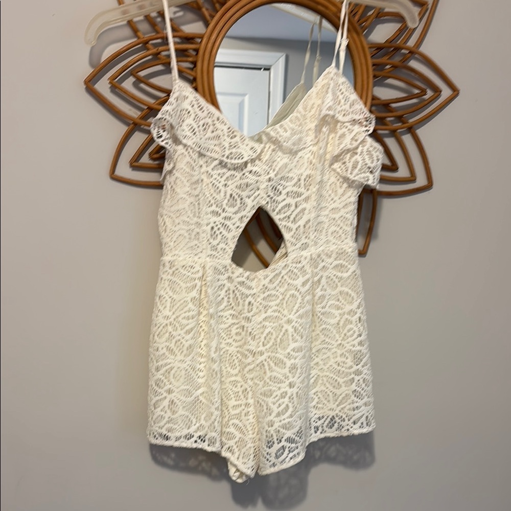 Me to We Cream Lace Dress